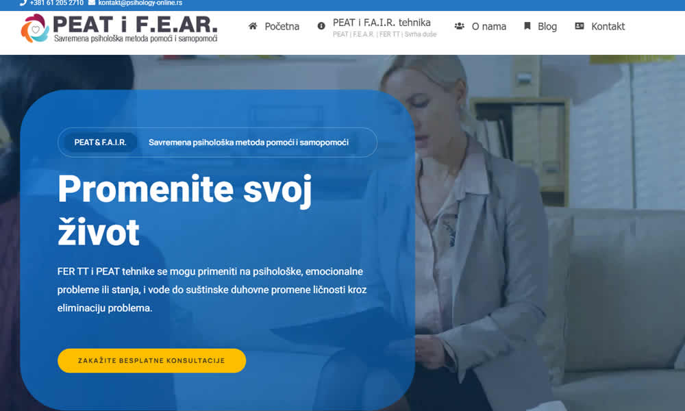 Psychotherapy online Sombor - PEAT i FAIR tehnike